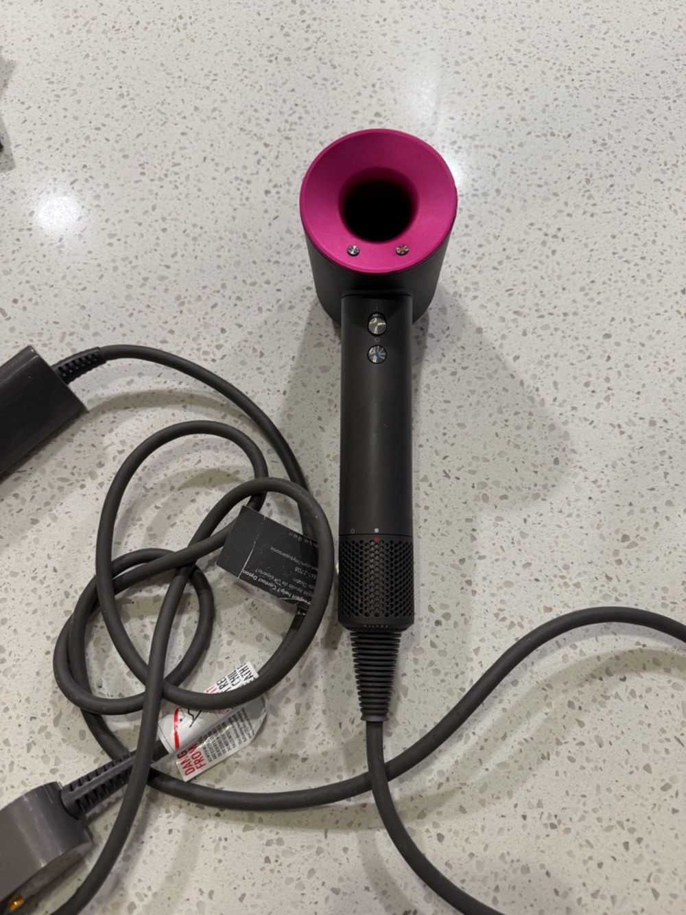 Dyson Hair Dryer in Pink and Grey Finish